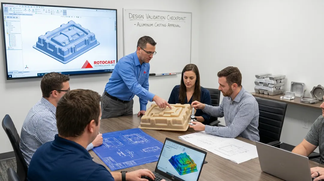 Rotomold pattern design validation review before aluminum casting commitment