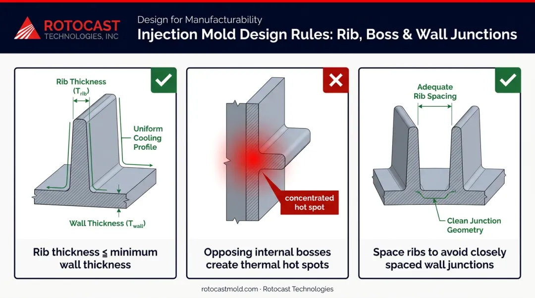Aluminum casting design rules for ribs bosses and wall junctions defect prevention guide