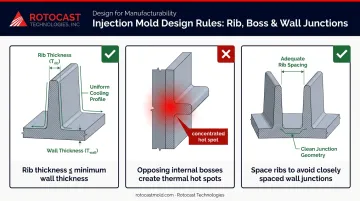 Aluminum casting design rules for ribs bosses and wall junctions defect prevention guide