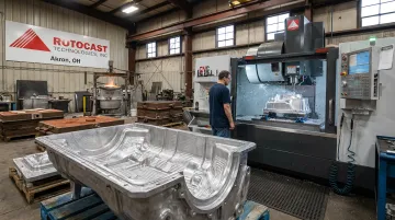 Rotocast Technologies aluminum foundry casting operation producing rotational mold tooling