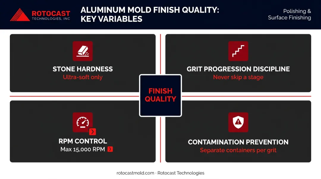 Four key variables controlling aluminum mold polish quality and common failure modes