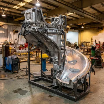 Custom rotational mold tooling in production