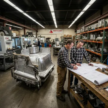 Custom rotational molded tank tooling and mold manufacturing