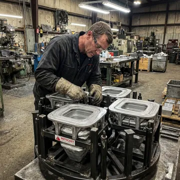 Industrial aluminium casting and finishing process