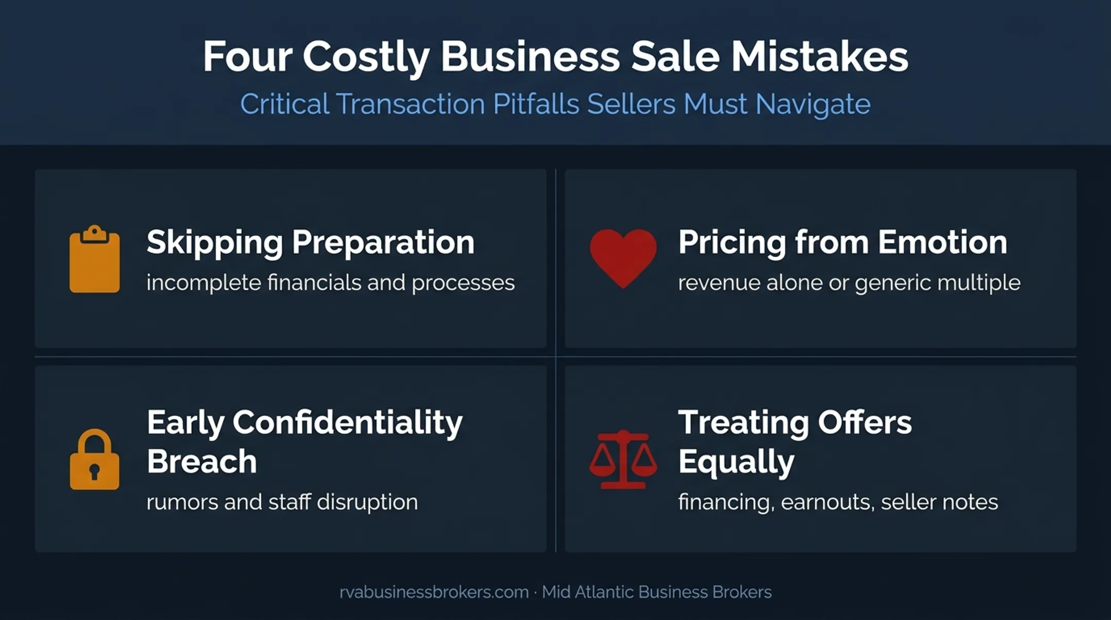 Four common mistakes that can stall a business sale