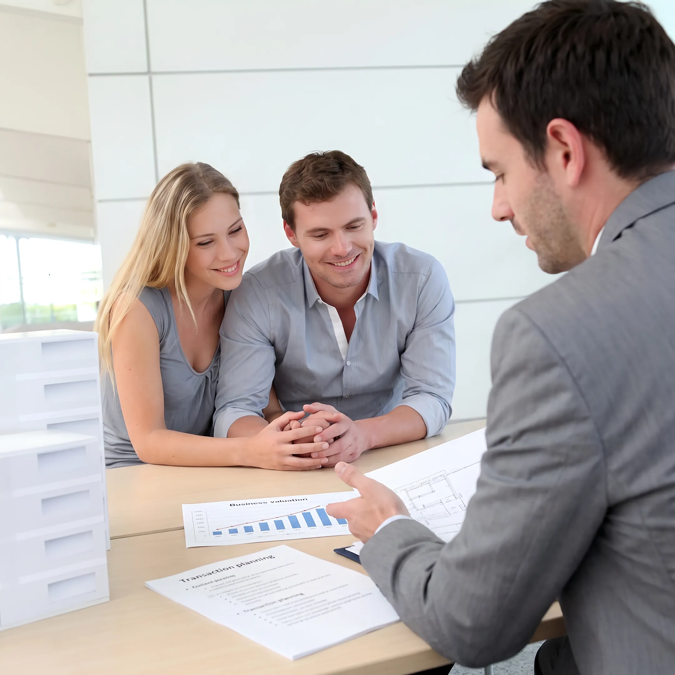 Business owner discussing exit planning strategy with an experienced business advisor