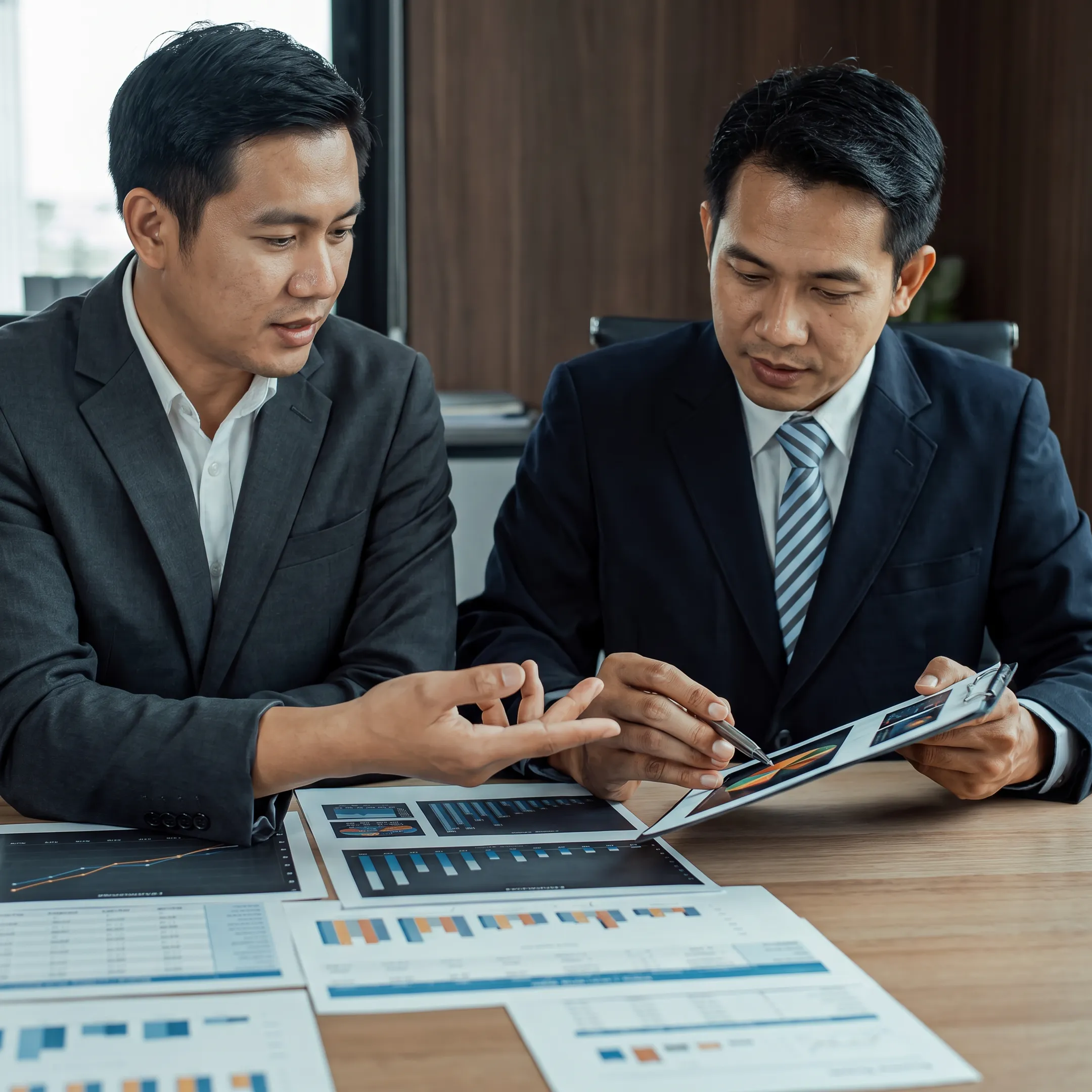 Advisor discussing business valuation with an entrepreneur