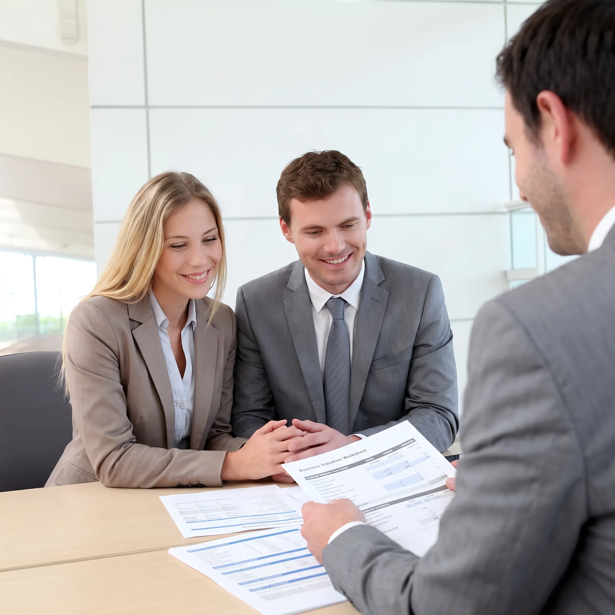 Advisor discussing business valuation with an owner