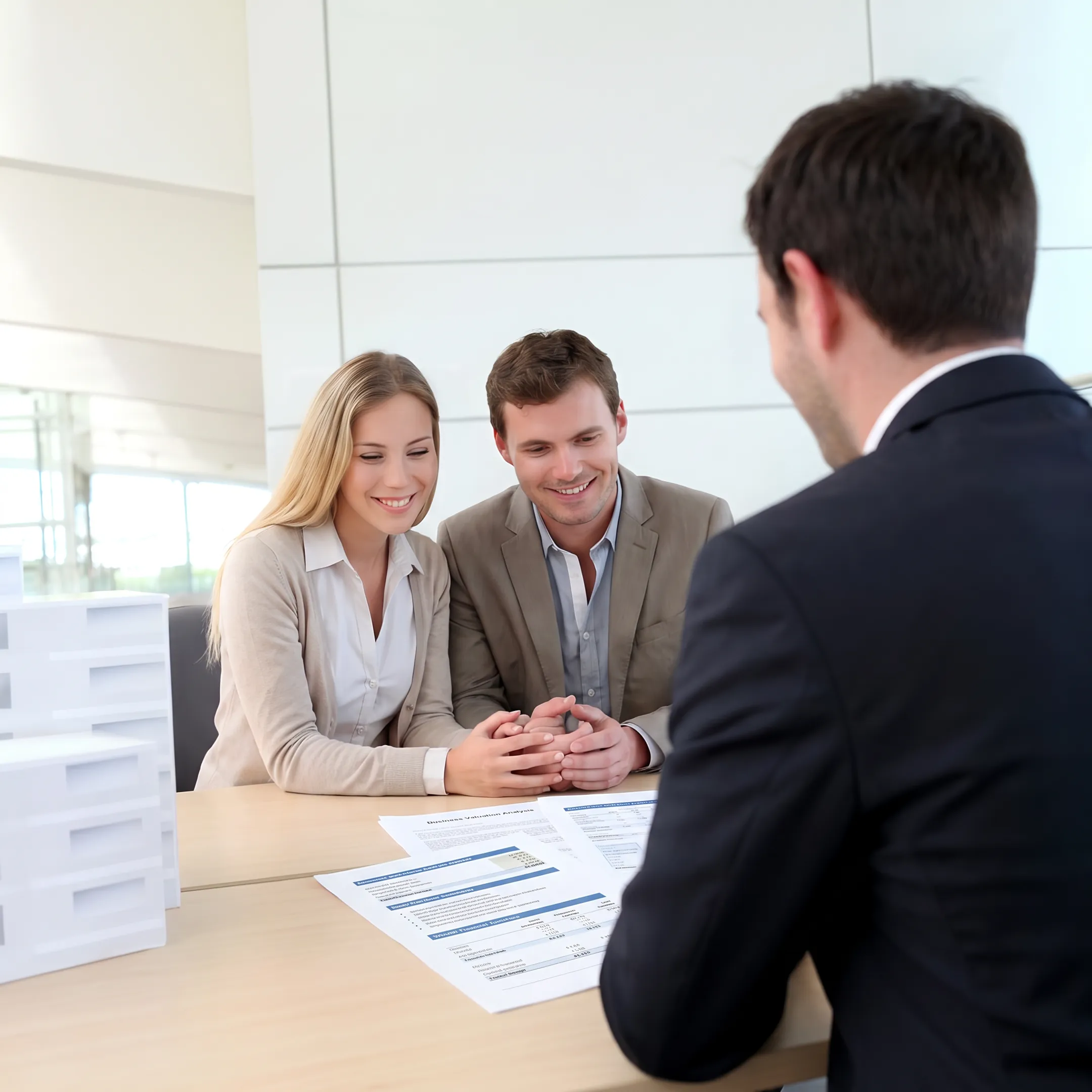 Advisor discussing a janitorial business valuation with a business owner