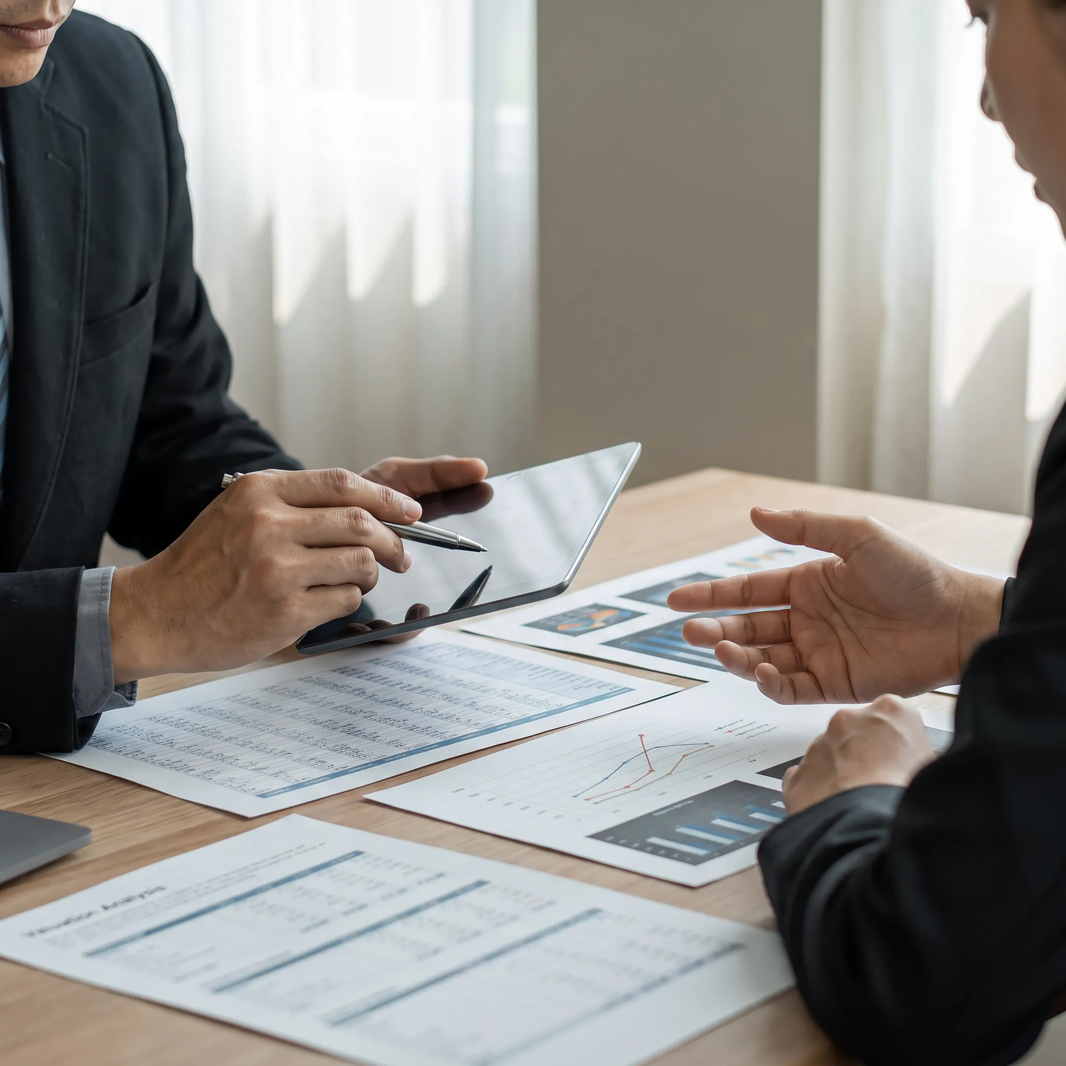 Advisor discussing dental practice valuation with practice owner