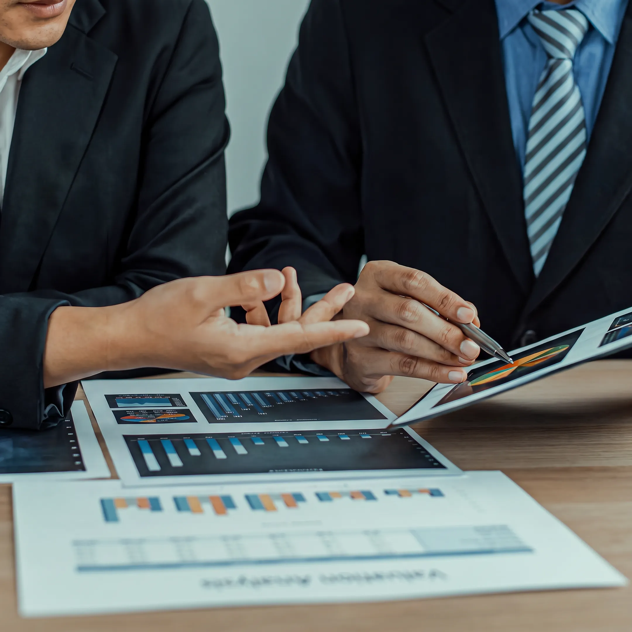 Advisor presenting a confidential business valuation to an owner