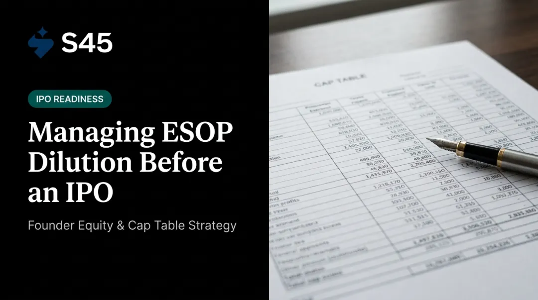 Managing ESOP Dilution Before an IPO