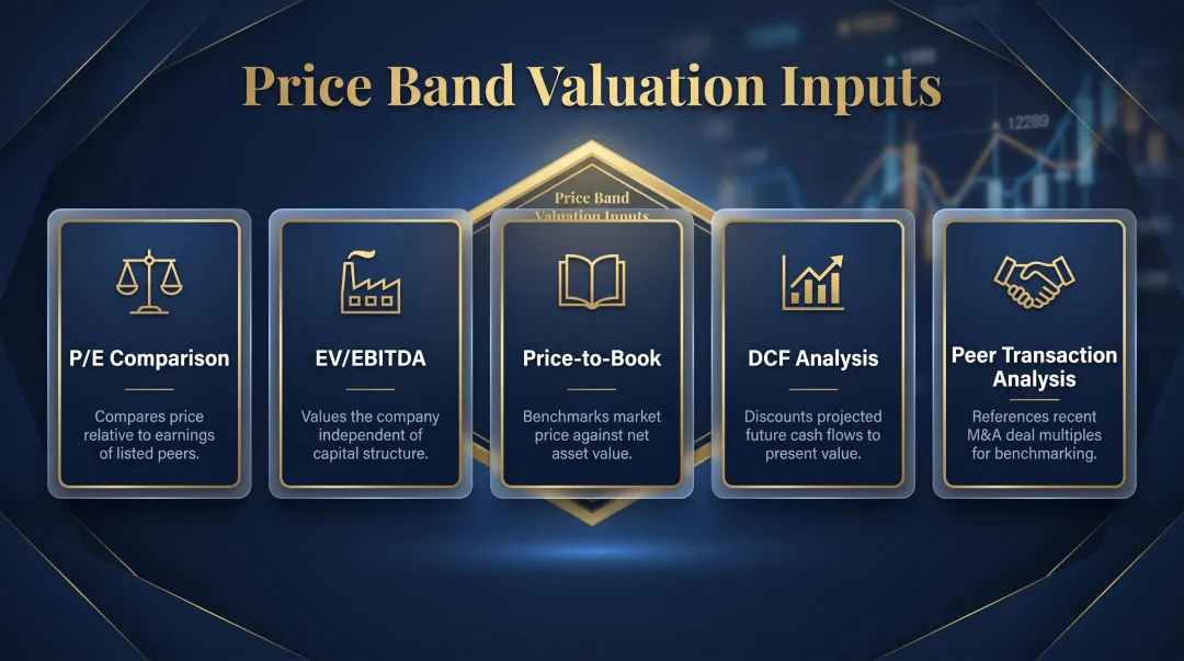 Five BRLM valuation methods used to determine IPO price band range