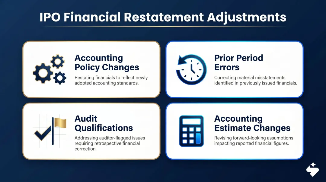 Four restated financial statement adjustments required for Indian IPO filings