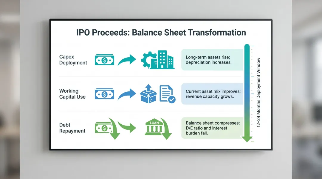 Three IPO proceeds deployment patterns reshaping balance sheet assets liabilities over time