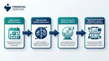 NII IPO allotment process flow four steps from application to share credit