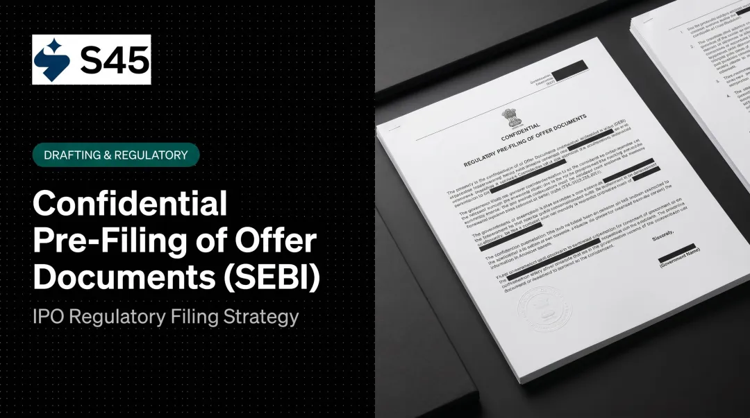 Confidential Pre-Filing of Offer Documents (SEBI)