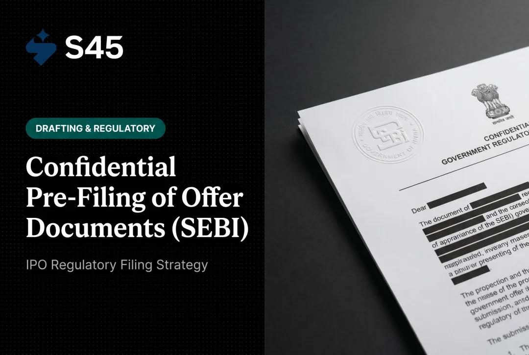 Confidential Pre-Filing of Offer Documents (SEBI)