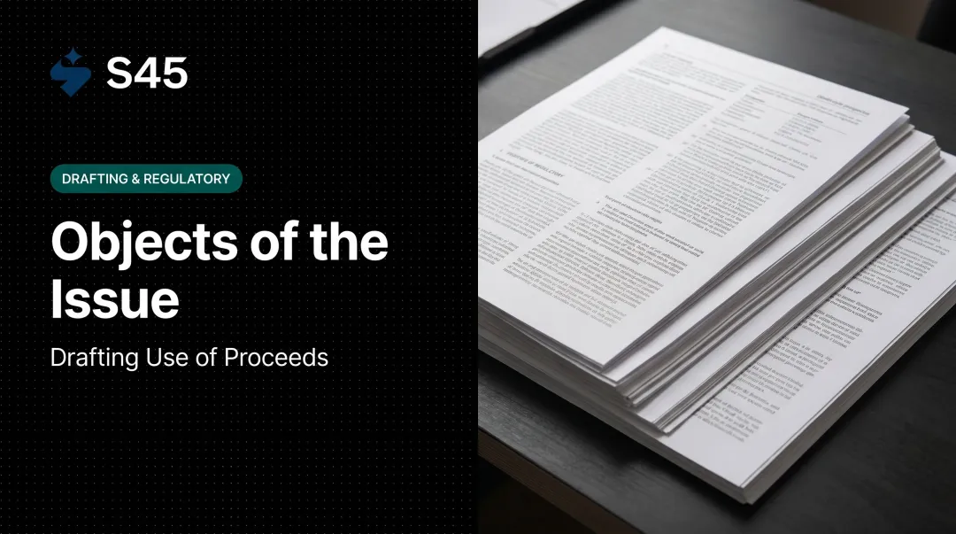 Objects of the Issue: Drafting Use of Proceeds