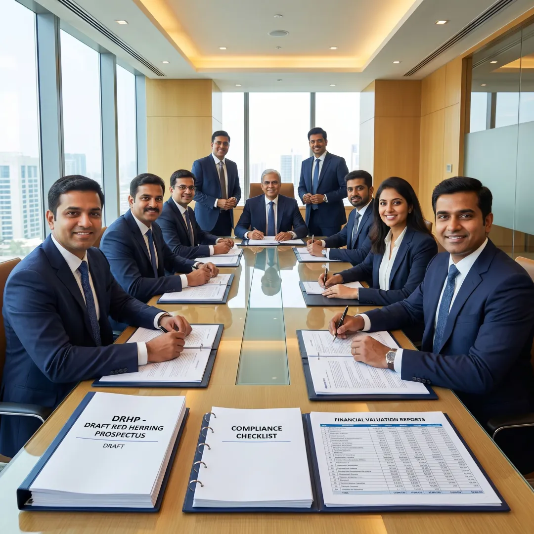 IPO advisory team preparing Main Board listing materials