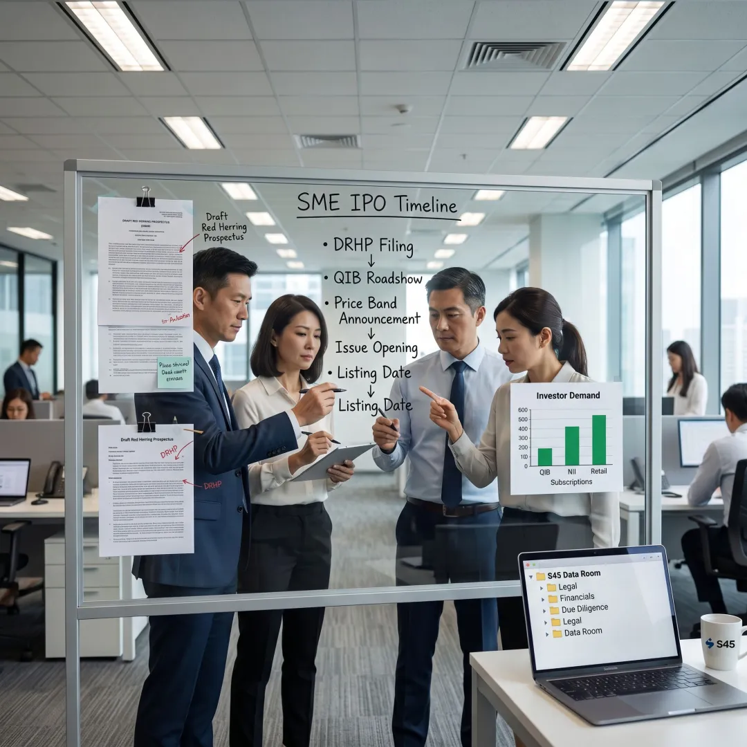 IPO team planning SME listing process
