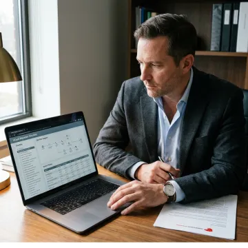 Advisor reviewing VoIP migration plan