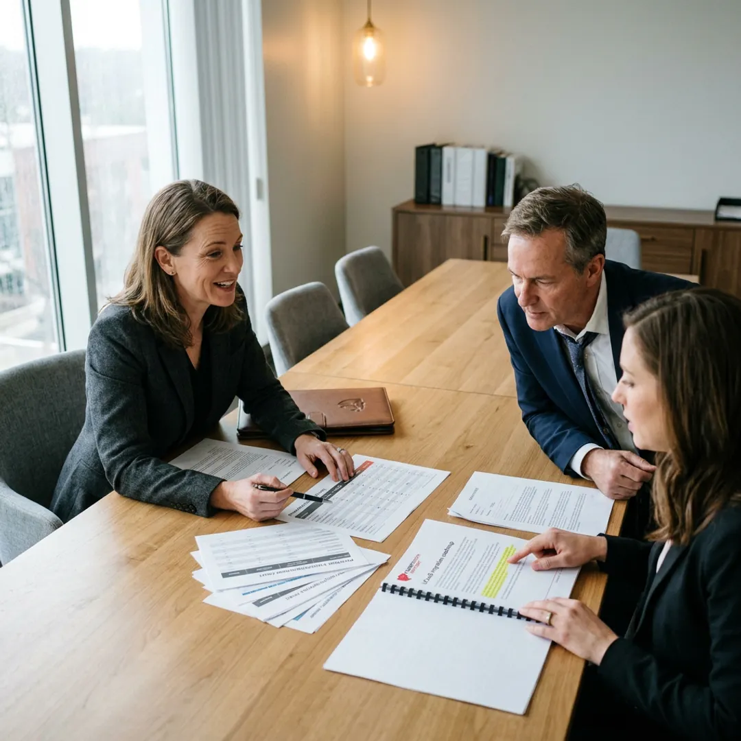 Advisor reviewing telecom migration plan