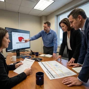 Cybersecurity advisor reviewing breach response plan