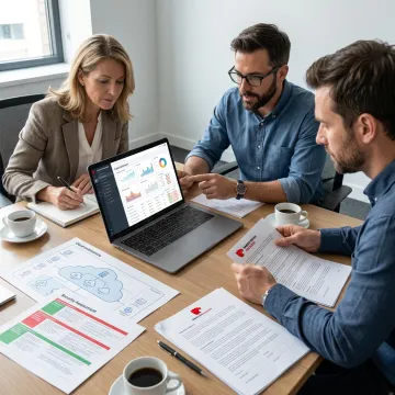 Technology advisor consulting with business leaders