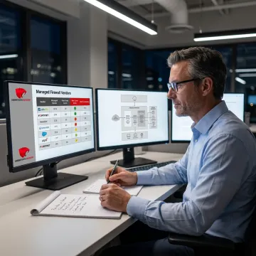 Advisor comparing managed firewall providers