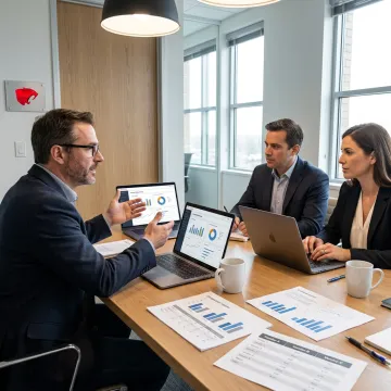 Strategic IT advisory meeting with business leaders