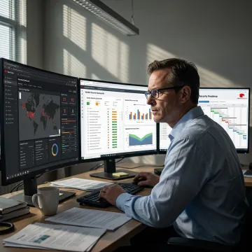 Cybersecurity consultant reviewing vendor options