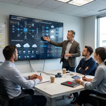 IT advisor guiding cybersecurity planning session