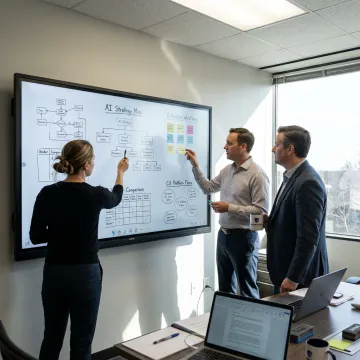 Advisors planning an AI implementation process