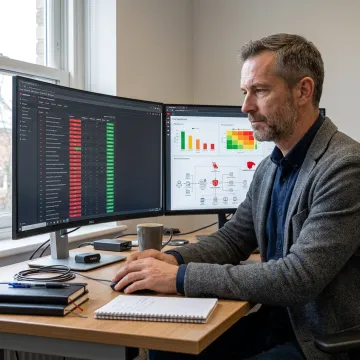 Penetration testing advisor reviewing cybersecurity risks