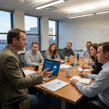 Team assessing cloud security architecture