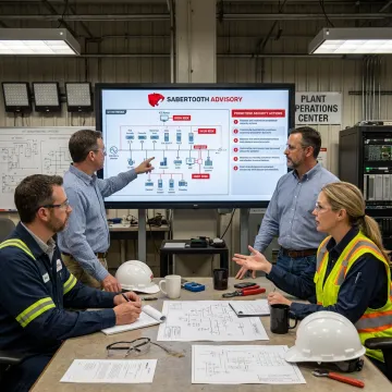 Team assessing operational technology network risk