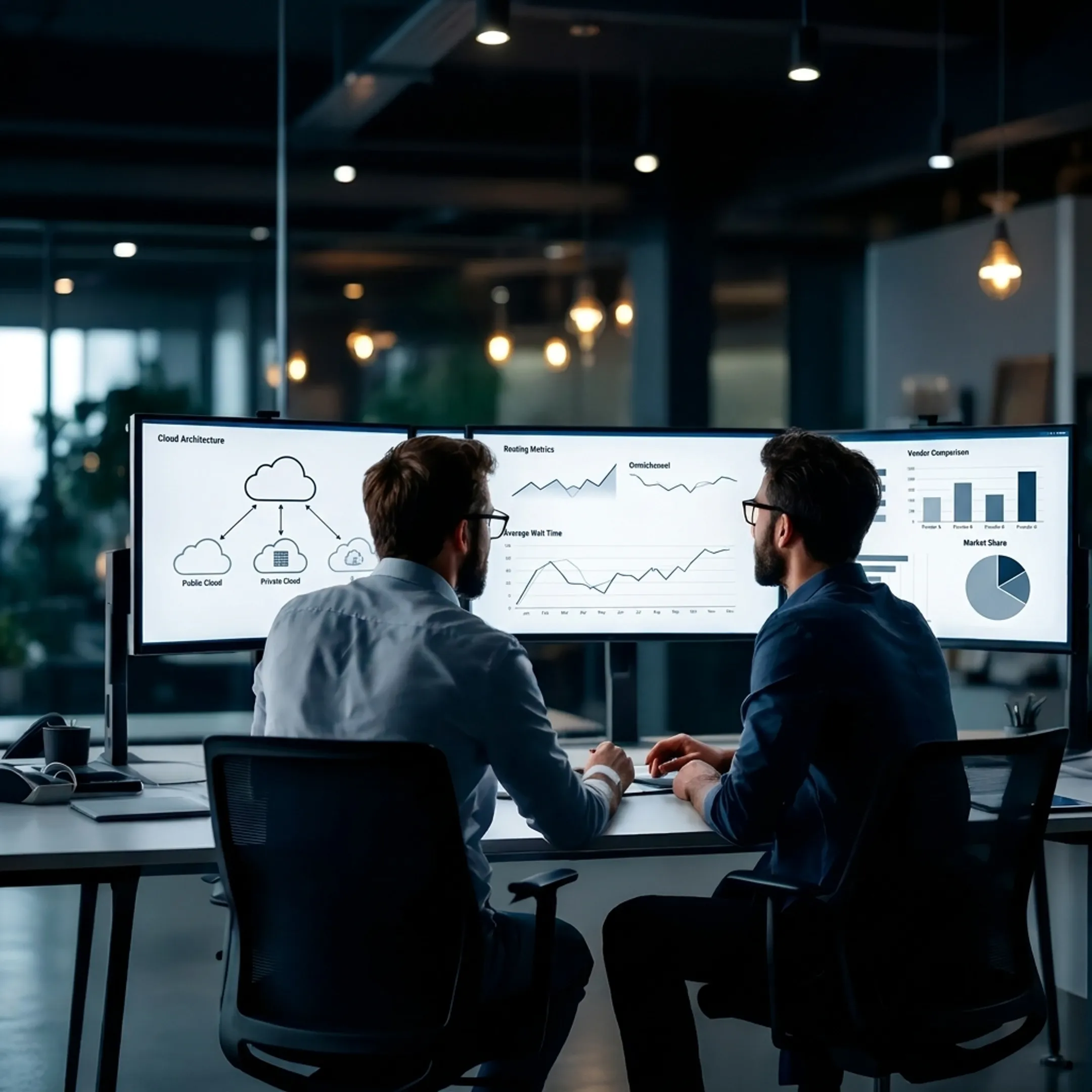 Contact Center as a Service platform architecture and vendor evaluation dashboard