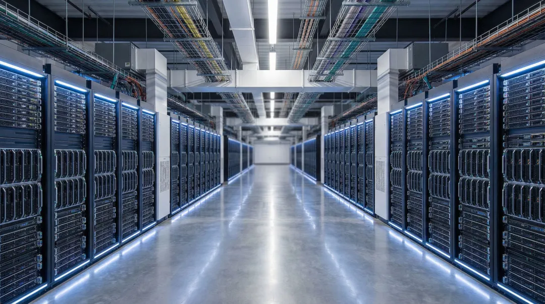 Large-scale hyperscale data center campus with high-density AI server infrastructure