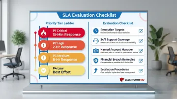 IT vendor SLA evaluation checklist with priority incident response tiers