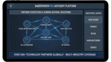SabertoothPro vendor-agnostic IT advisory dashboard showing technology partner ecosystem