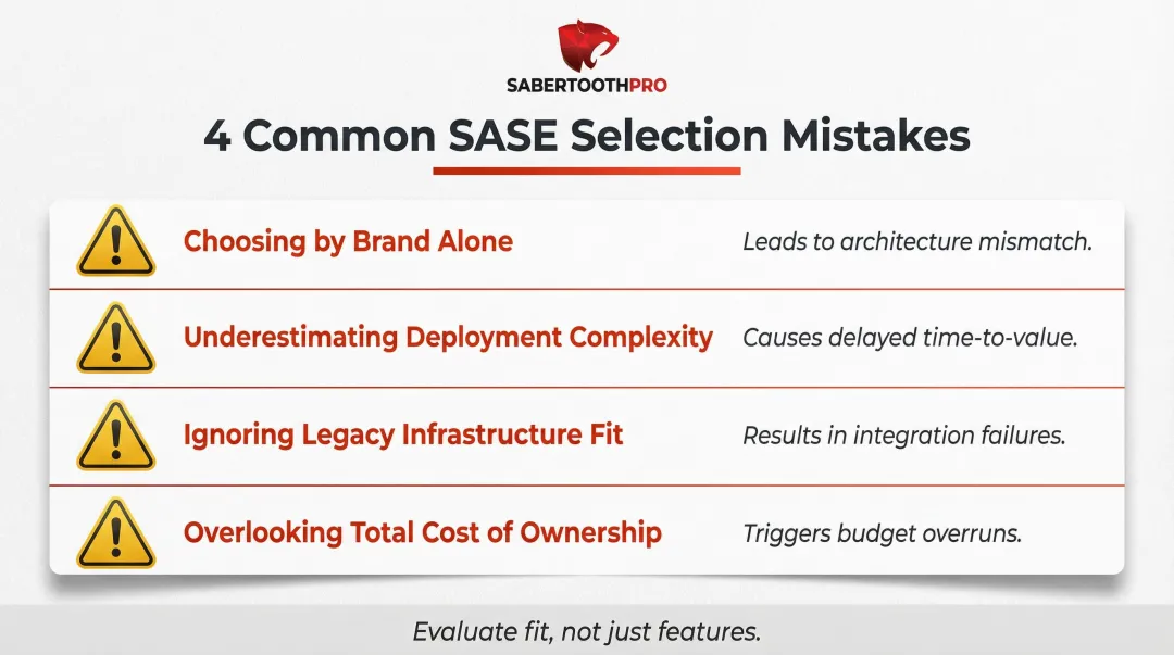 Four common SASE vendor selection mistakes enterprises should avoid when evaluating providers