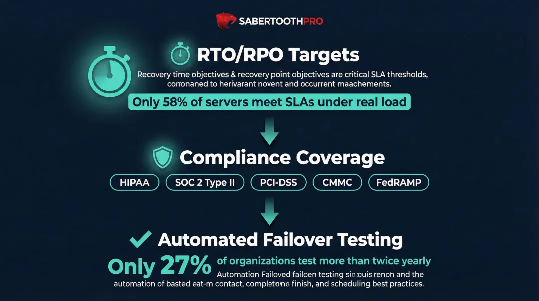 Three critical enterprise cloud DR evaluation criteria RTO RPO compliance and multi-cloud support