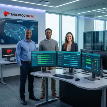 Nevada business team reviewing disaster recovery monitoring dashboard and failover infrastructure