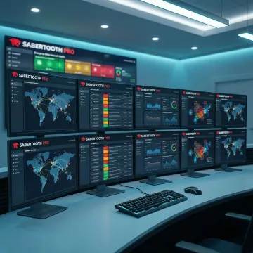 Network security operations center monitoring SD-WAN infrastructure with real-time threat detection dashboards