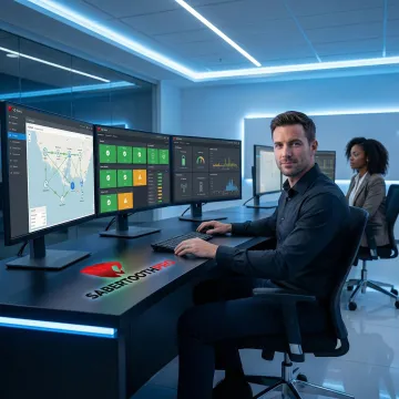 Modern network operations center monitoring SD-WAN connectivity with multiple WAN links