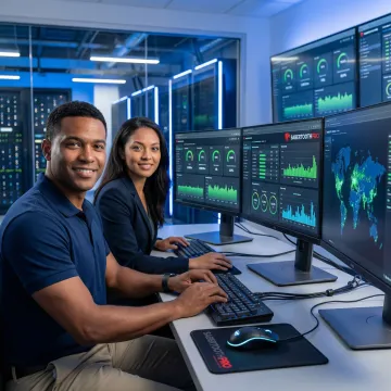 Network operations center monitoring Dallas colocation infrastructure