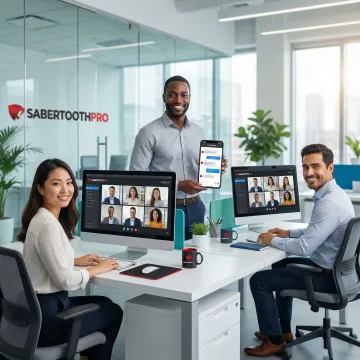 Unified communications platform with video conferencing and team messaging interface