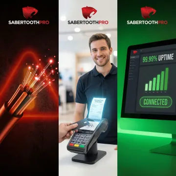 Wireless backup internet system maintaining business operations during primary connection failure