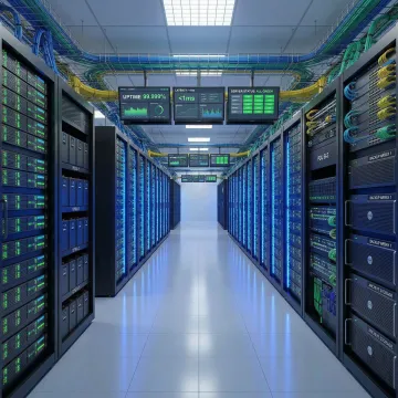 Enterprise data center with redundant servers and disaster recovery infrastructure